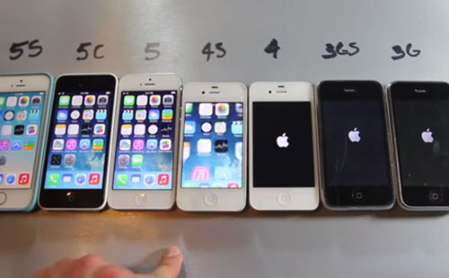 Her testes alle iPhone-telefonene samtidig