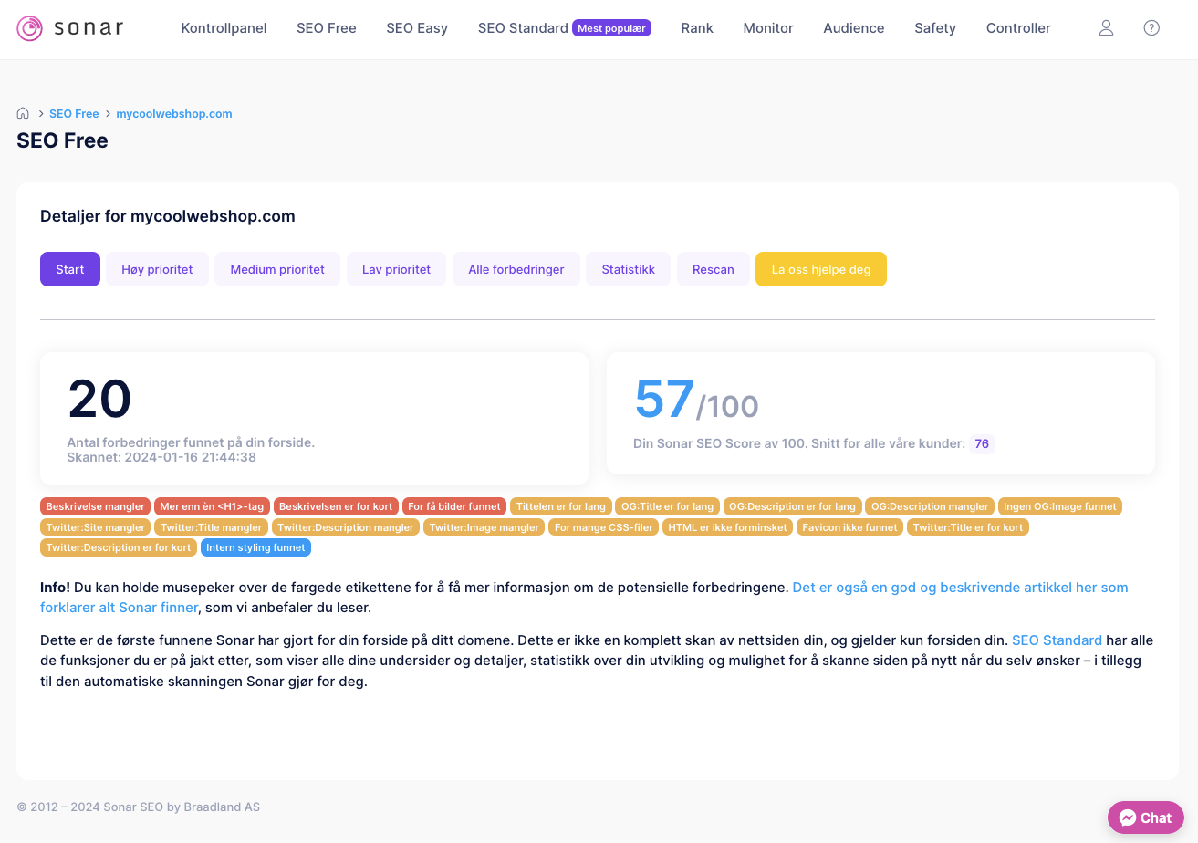 sonar-seo-programvare-gratis